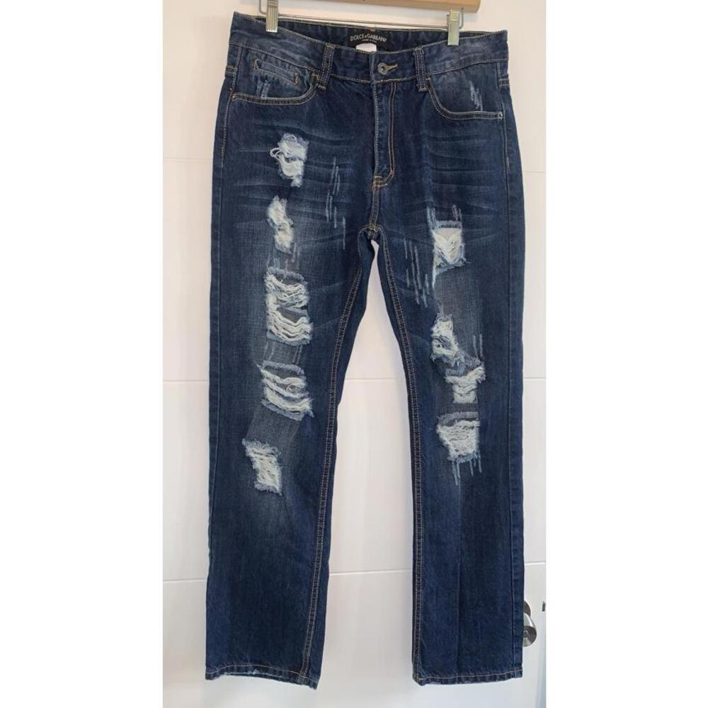 Dolce & Gabbana Ripped Distressed Men's Limited Edition Jeans W 34